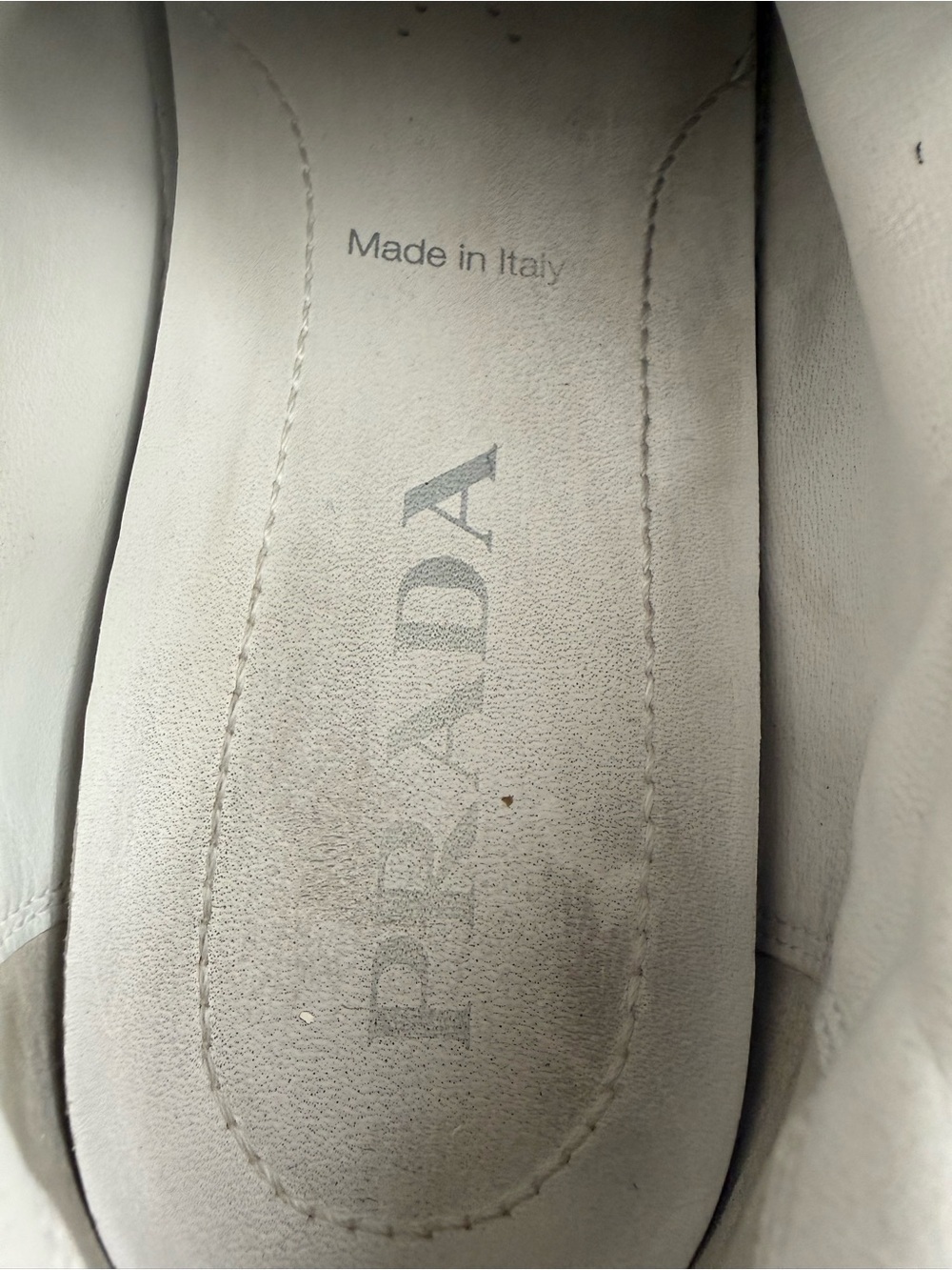 Prada women size 6.5 White Leather Platform Lace-Up Sneakers - Picture 9 of 10